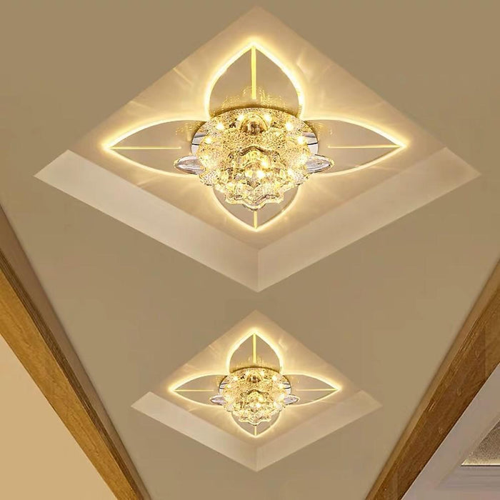 4 Pointed Classic Star LED Multi Color Crystal Modern Ceiling Lights
