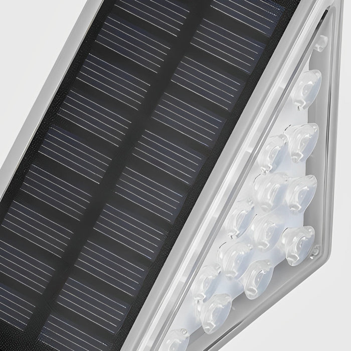 Solar-Powered Triangular LED Step Lights, Waterproof Outdoor Accent Lighting for Decks/Stairs/Patios