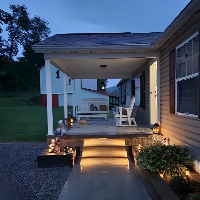 Solar-Powered Triangular LED Step Lights, Waterproof Outdoor Accent Lighting for Decks/Stairs/Patios