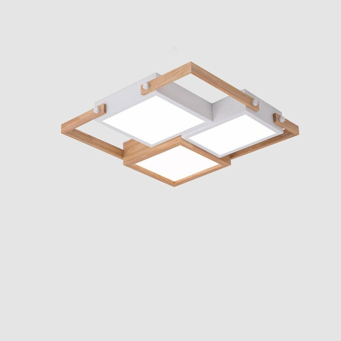 Multi Square Dimmable LED Rustic Ceiling Light Flush Mount Lighting