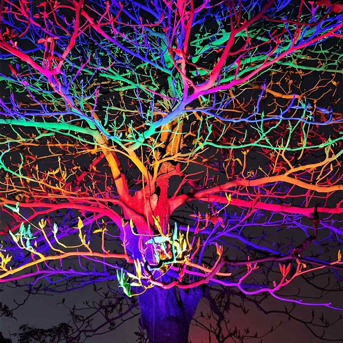 RGB LED Landscape Spot Light, Outdoor Waterproof, Remote Control, Color-Changing, Architectural Accent/Tree Lighting