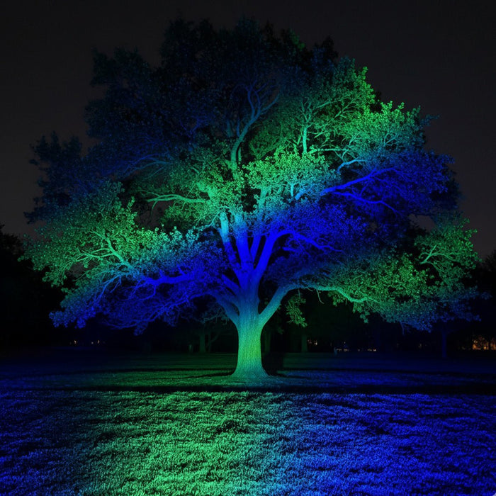 RGB LED Landscape Spot Light, Outdoor Waterproof, Remote Control, Color-Changing, Architectural Accent/Tree Lighting