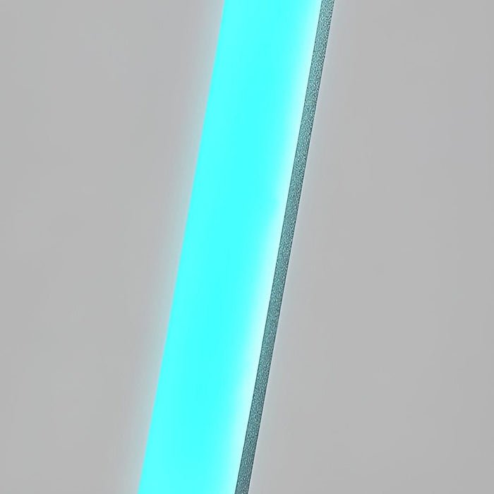 49 Inches Iron Simple Strip Stepless Dimming Helix Floor Lamp with Remote Control RGB LED Standing Lamp