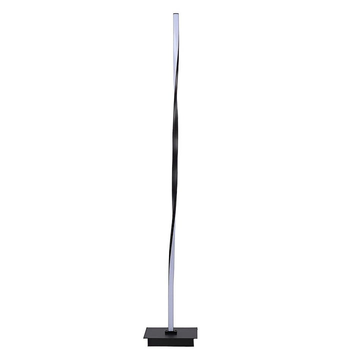 49 Inches Iron Simple Strip Stepless Dimming Helix Floor Lamp with Remote Control RGB LED Standing Lamp