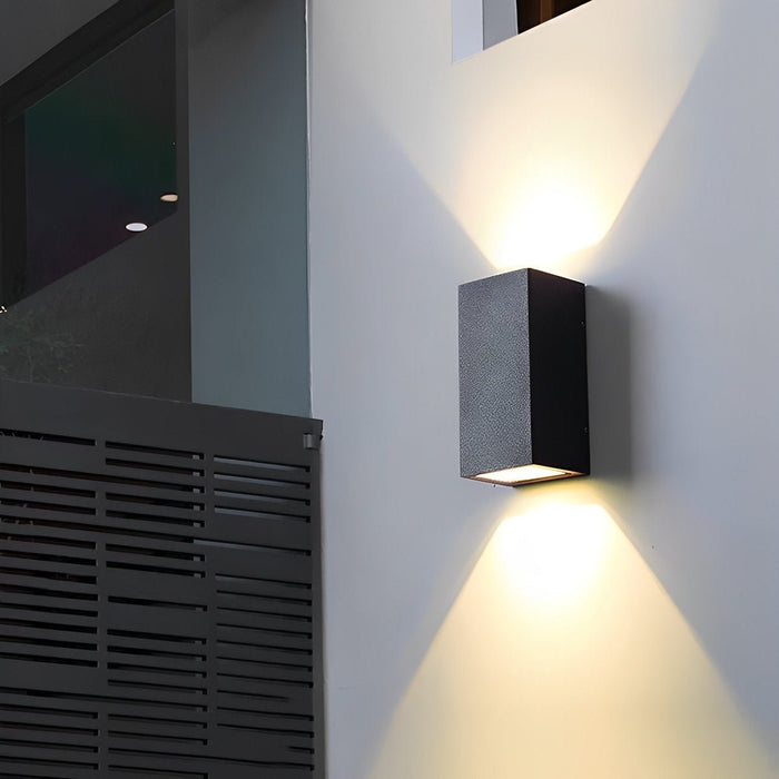 Waterproof LED Wall Light - Dual Light Effect, Outdoor Villa Courtyard Lighting, Solar/Hardwired