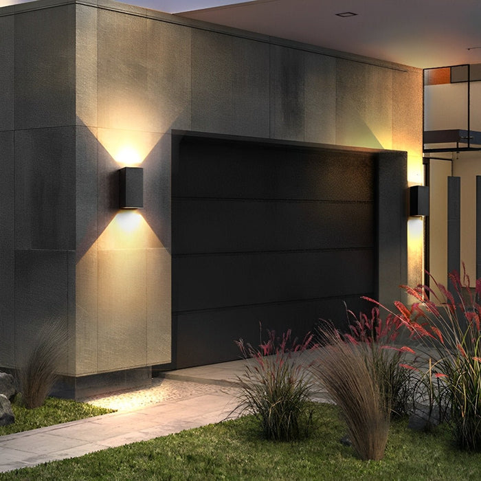 Waterproof LED Wall Light - Dual Light Effect, Outdoor Villa Courtyard Lighting, Solar/Hardwired