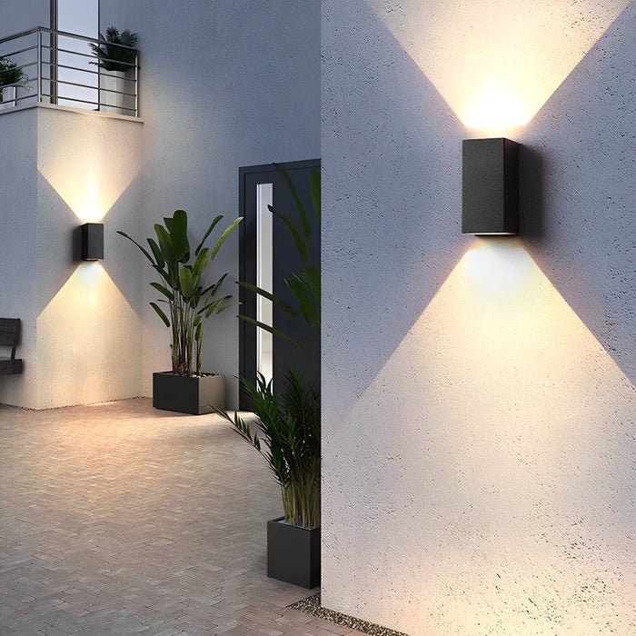 Waterproof LED Wall Light - Dual Light Effect, Outdoor Villa Courtyard Lighting, Solar/Hardwired