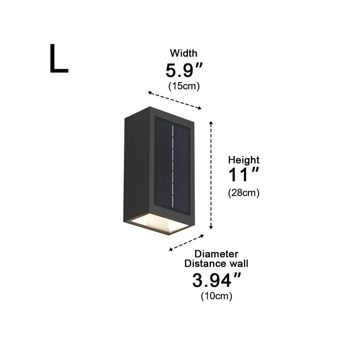 Waterproof LED Wall Light - Dual Light Effect, Outdoor Villa Courtyard Lighting, Solar/Hardwired