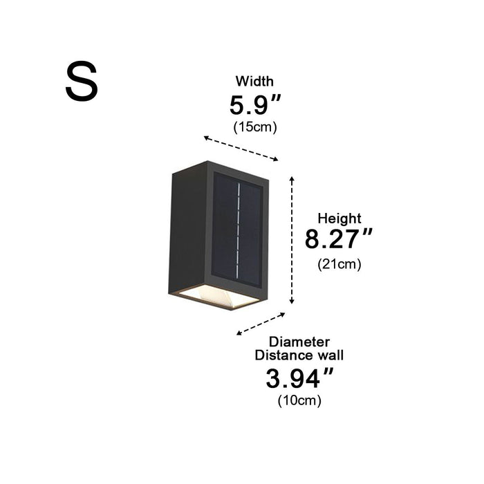 Waterproof LED Wall Light - Dual Light Effect, Outdoor Villa Courtyard Lighting, Solar/Hardwired