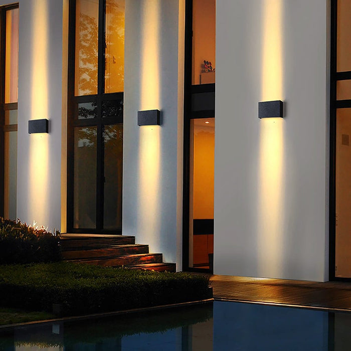 Rectangular Waterproof Up Down Lighting Led Modern Wall Washer Lights