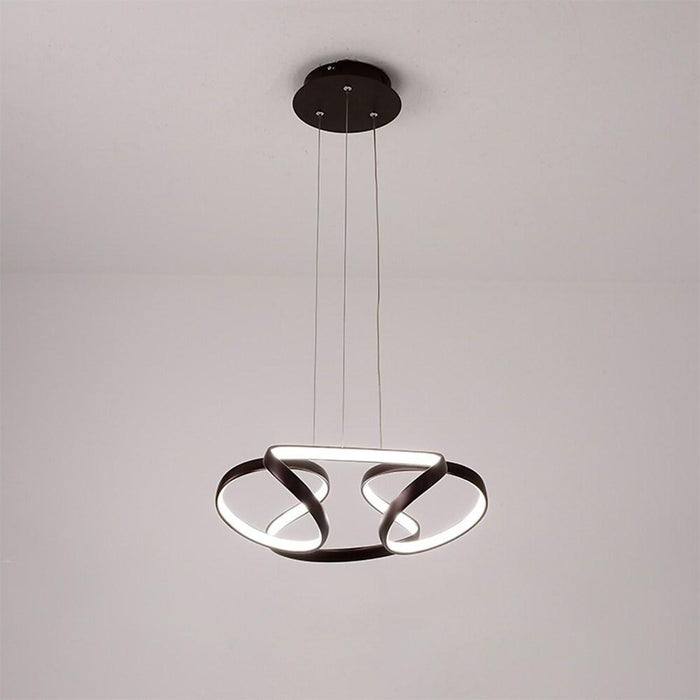 Interwoven Wave Design Gold Sputnik Chandelier Metal Ceiling Light