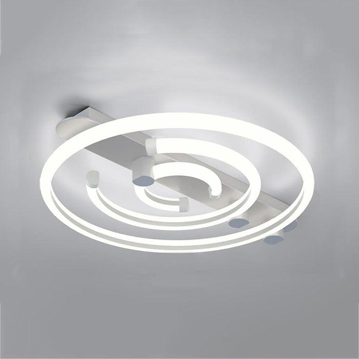 Circular Abstract LED Flush Mount Ceiling Light for Bedroom