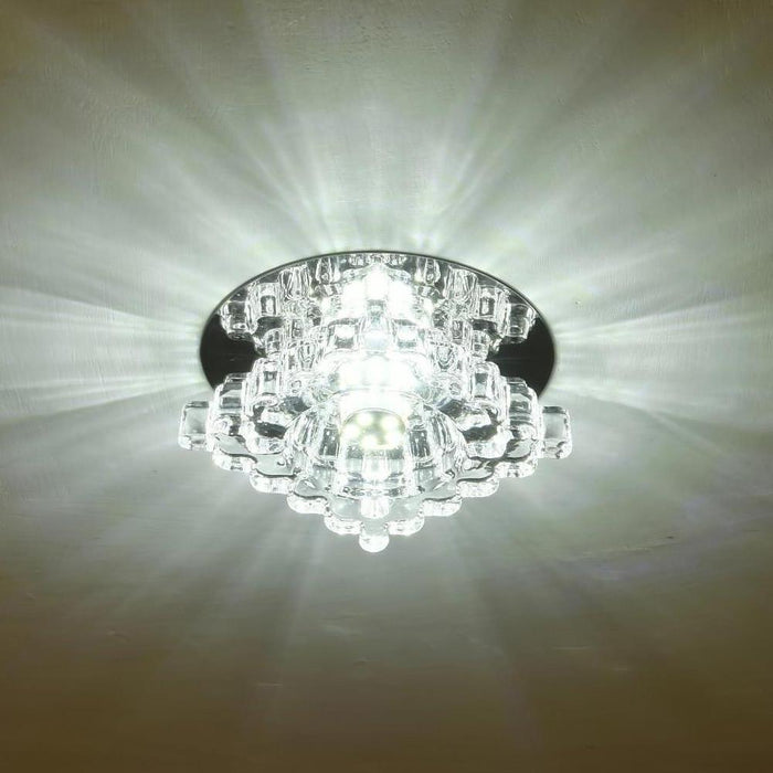 Geometric Chandelier Flush Mount Kitchen Light Fixtures Metal Crystal Ceiling Lights