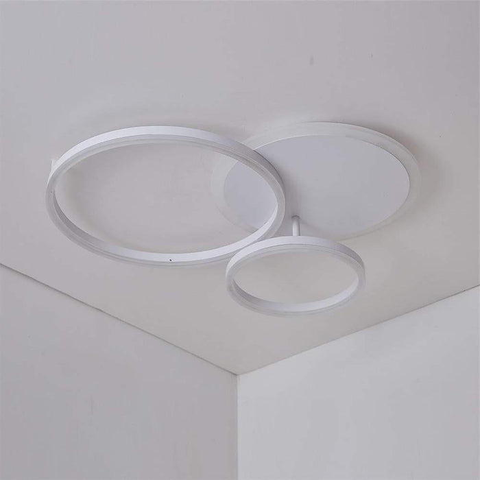 3-Layers LED Modern Circle Flush Mount Light - 3-Color Dimmable. 26x20
