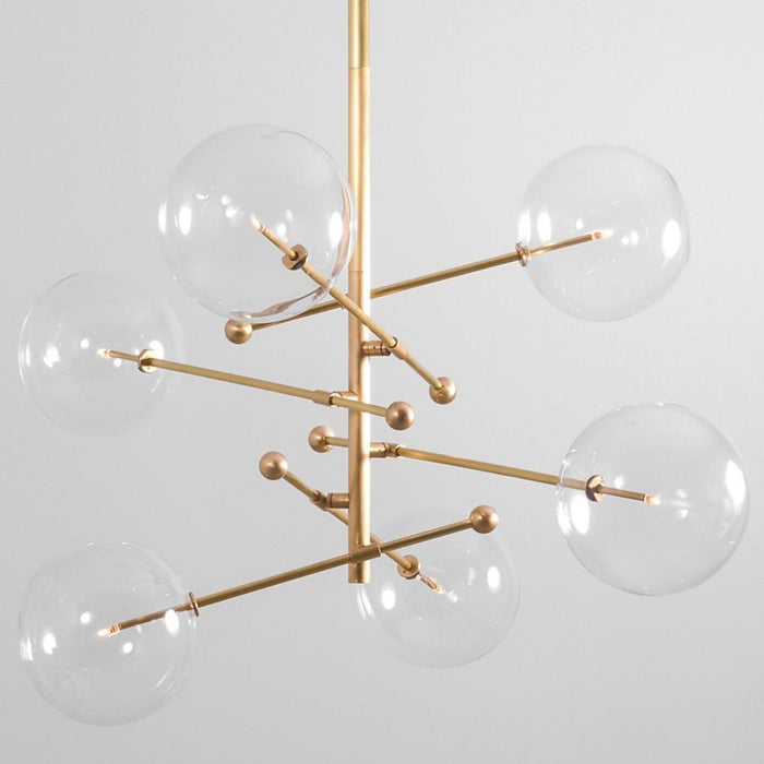 Geometrical Globe Chandelier Lamp Metal Glass Kitchen Dining Room Ceiling Light