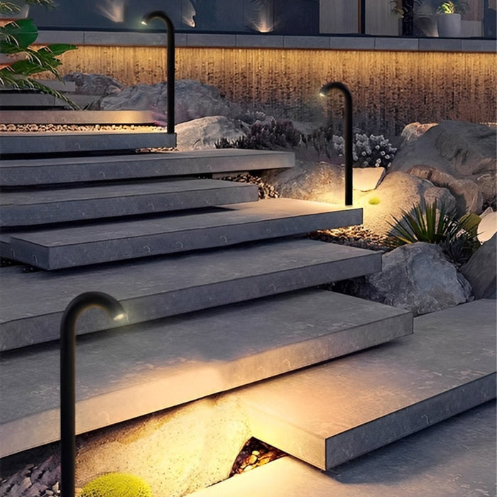 Umbrella Handle Landscape Lighting - Modern Water Pipe Design, Waterproof Lawn Light