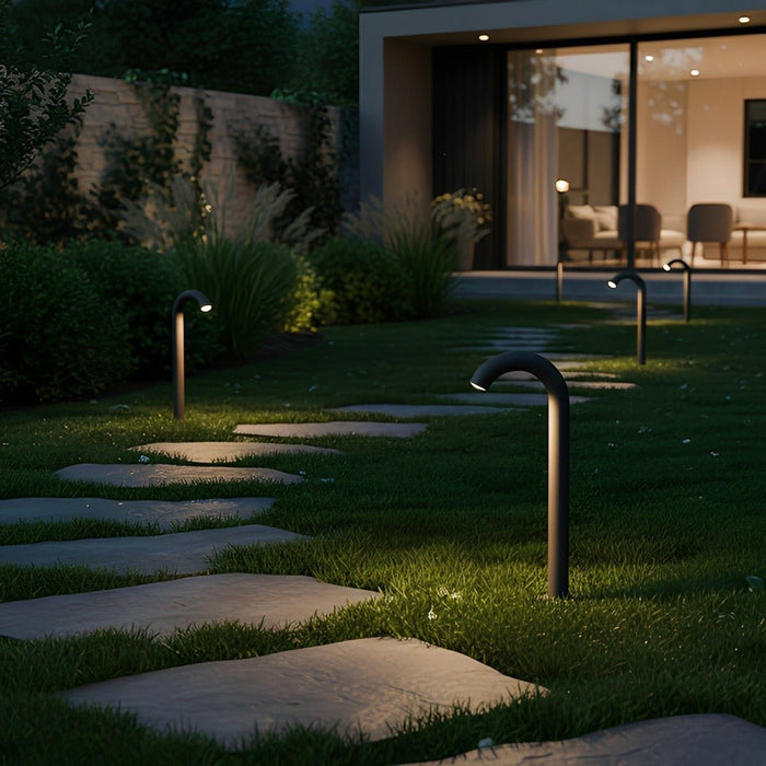 Umbrella Handle Landscape Lighting - Modern Water Pipe Design, Waterproof Lawn Light