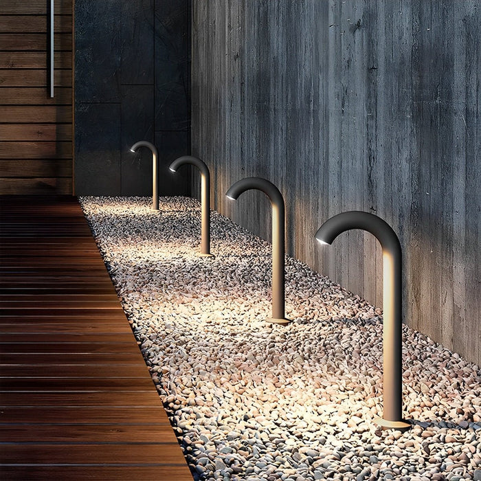 Umbrella Handle Landscape Lighting - Modern Water Pipe Design, Waterproof Lawn Light