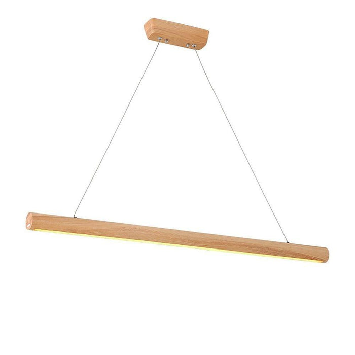 Wood Strip Design LED Modern Kitchen Pendant Lighting Chandeliers