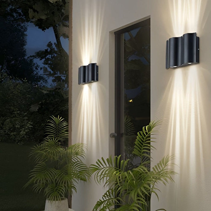 Unique Arc Design LED Sconce Up and Down Lights Wall Sconces Waterproof Outdoor Wall Lights