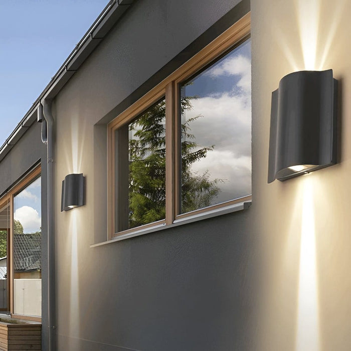 Unique Arc Design LED Sconce Up and Down Lights Wall Sconces Waterproof Outdoor Wall Lights