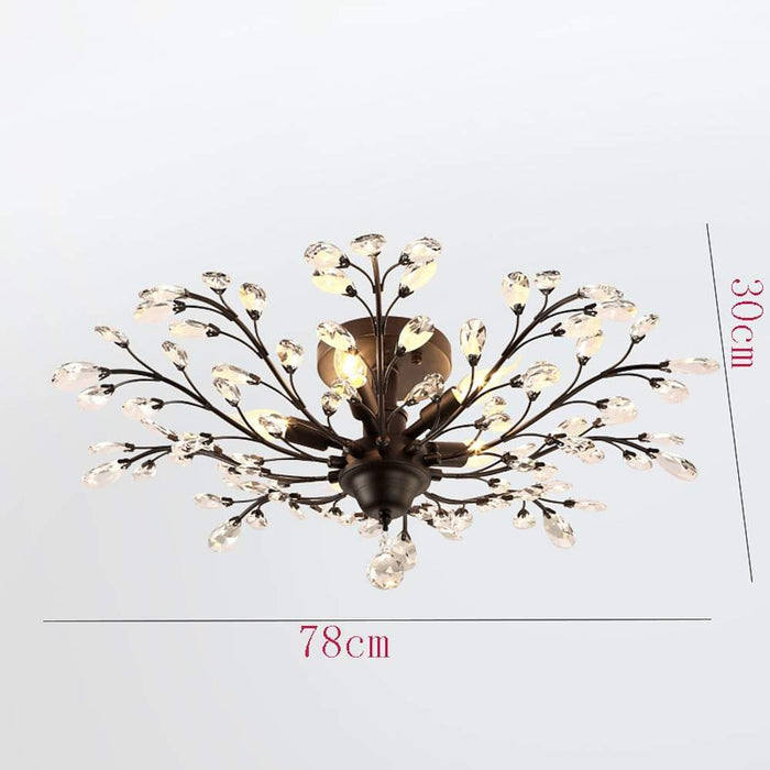 Unique Contemporary Chandeliers Crystal Flower Chandelier for Living Room