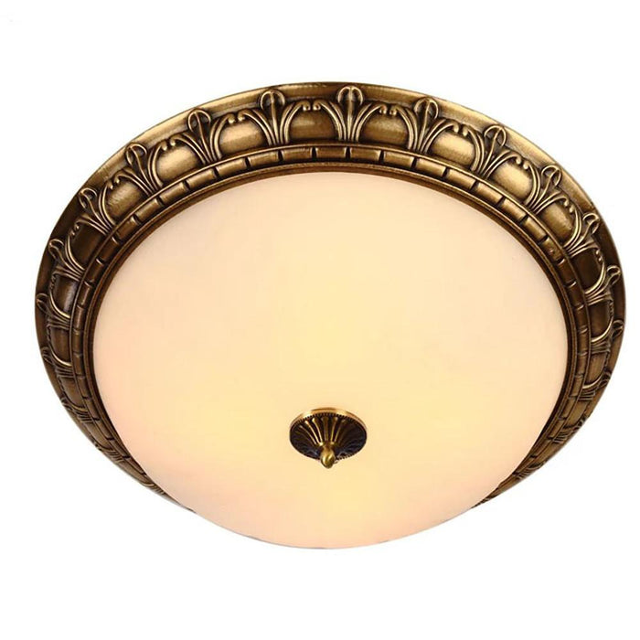 Retro Flush Mount Ceiling Light Metal Glass Traditional LED Light