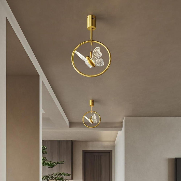 Novelty Circle Butterflies LED Nordic Ceiling Lights Flush Mount Lighting