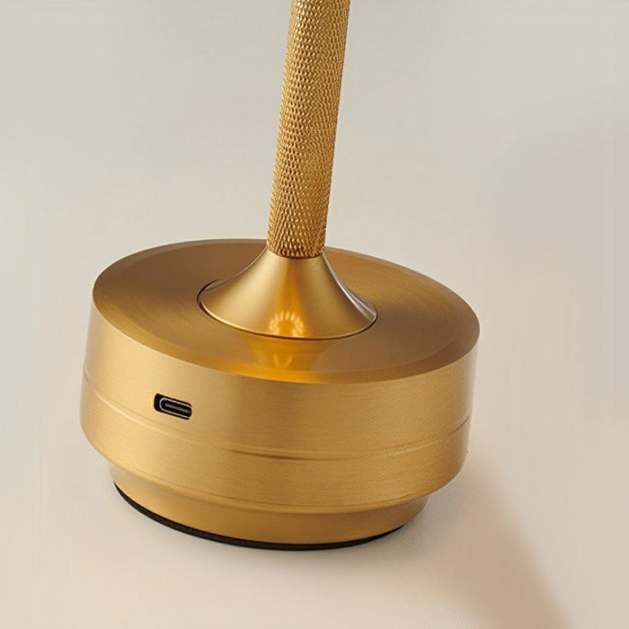 LED Table Lamp - USB Dimmable Dish, Rechargeable, 3 Color Temperatures, Modern Minimalist Design