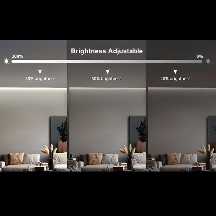 Recessed LED Flexible Linear Light - USB Powered, Waterproof, Touch Sensitive, Dimmable, Under Cabinet / Mirror Lighting