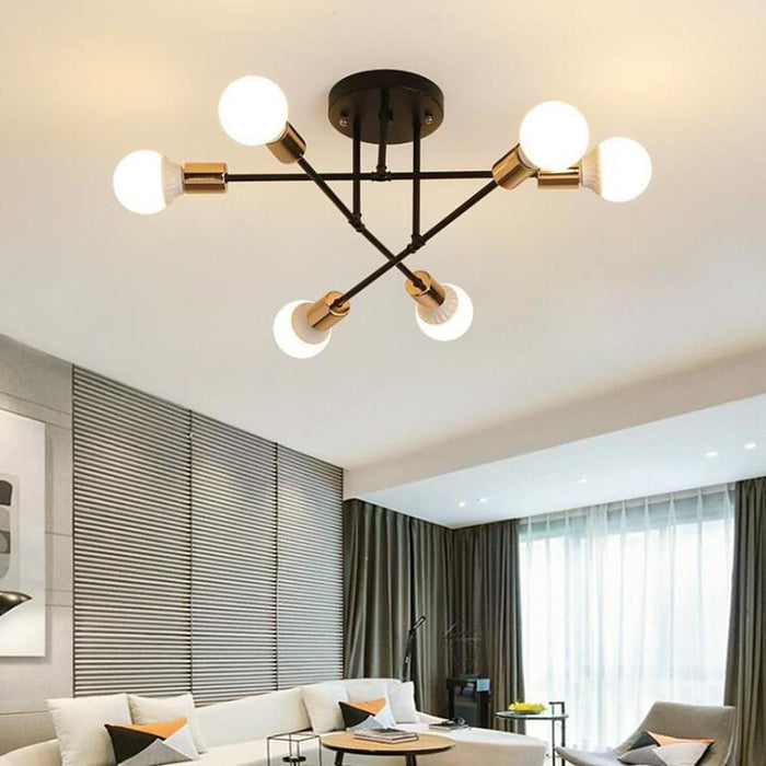 Geometrical Linear Modern Sputnik Flush Mount Light LED Ceiling Light