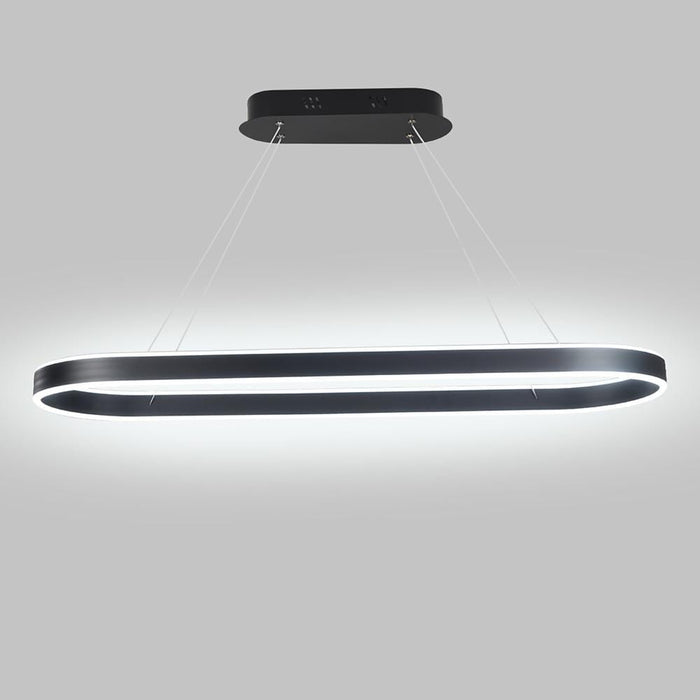 Rounded Rectangle LED Dimmable Modern Pendant Lighting Chandelier