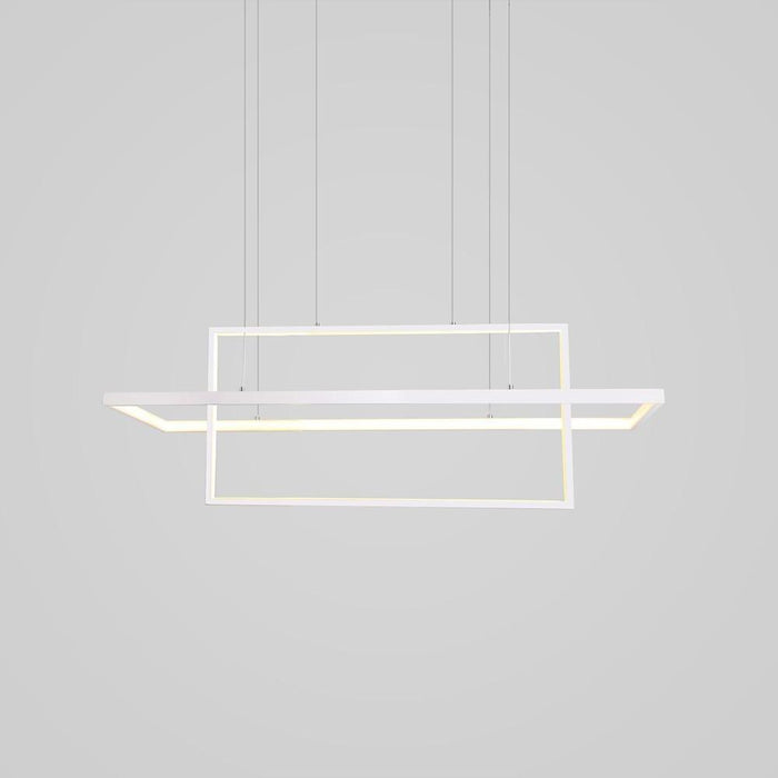 2 Rectangular LED Black Modern Pendant Lighting Hanging Ceiling Lights