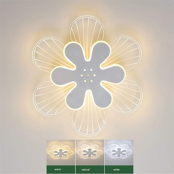 Flowers Shapes LED White Modern Ceiling Lights Flush Mount Lighting