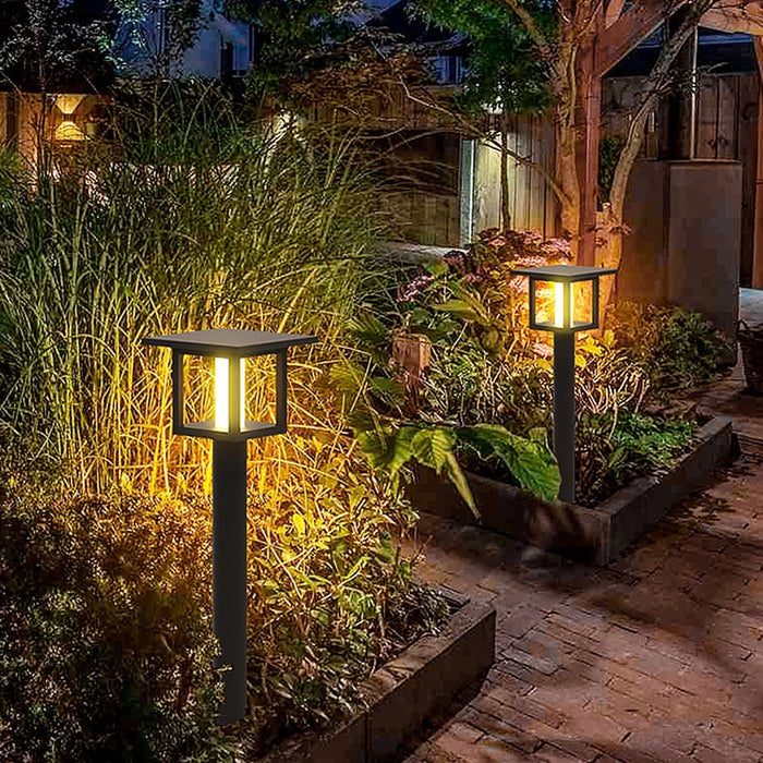 Villa Fence Post Lights Solar Outdoor LED Landscape Lighting Wall Light