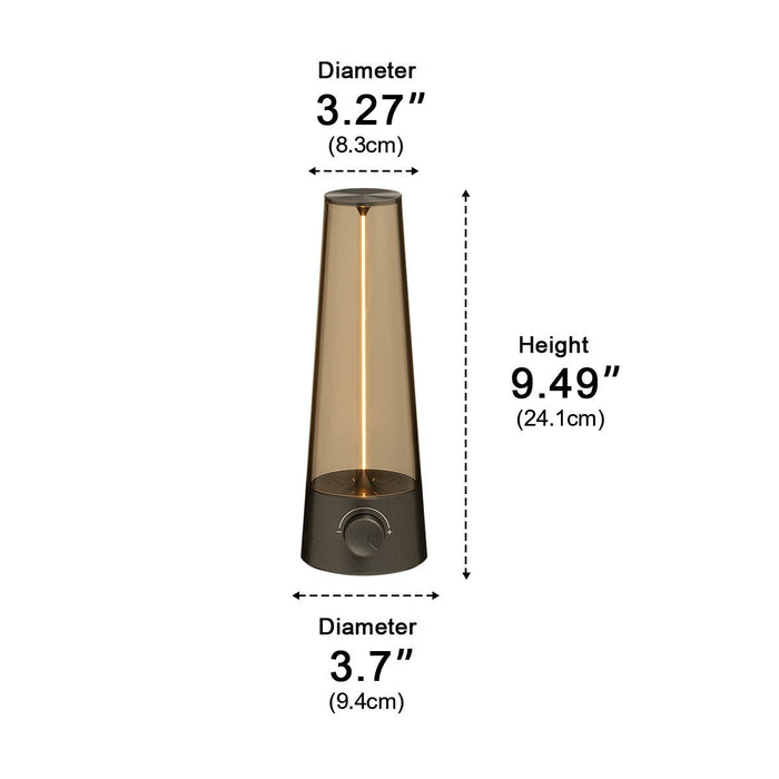 Vintage Cone Dimmable LED Table Lamp Ambient Light - USB Rechargeable - Portable Accent Lighting