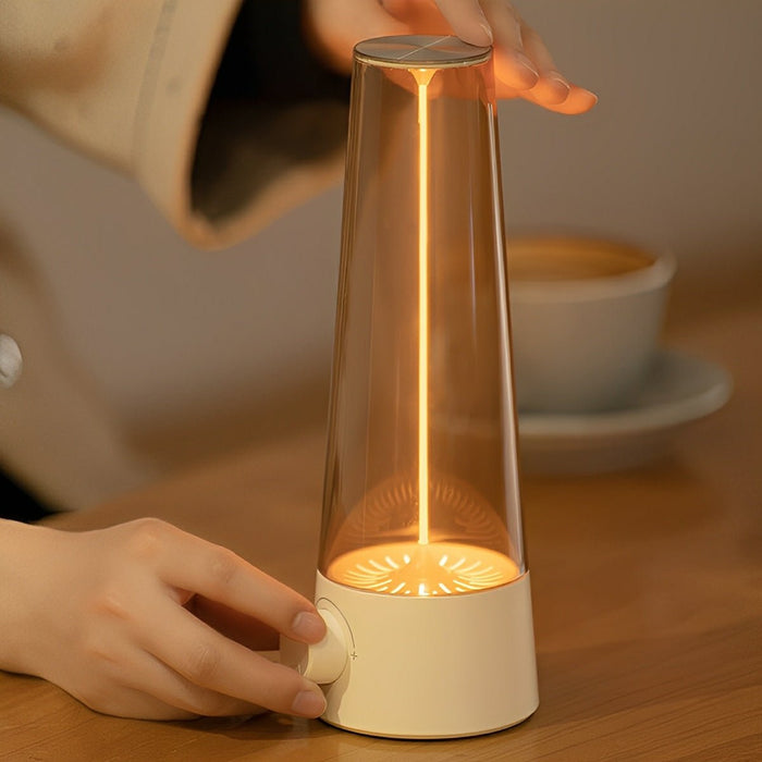 Vintage Cone Dimmable LED Table Lamp Ambient Light - USB Rechargeable - Portable Accent Lighting