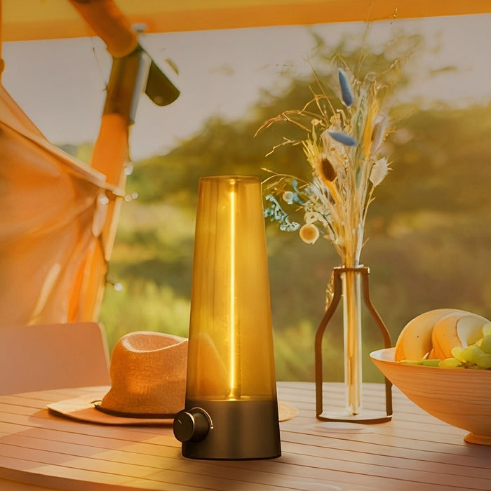 Vintage Cone Dimmable LED Table Lamp Ambient Light - USB Rechargeable - Portable Accent Lighting