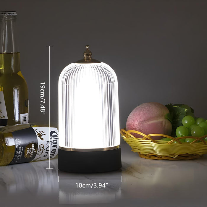 Vintage Dimmable Atmosphere Table Lamp Rechargeable - Portable Night Light, Touch Control, Bell Shape Design