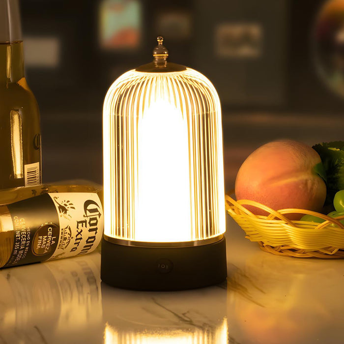 Vintage Dimmable Atmosphere Table Lamp Rechargeable - Portable Night Light, Touch Control, Bell Shape Design