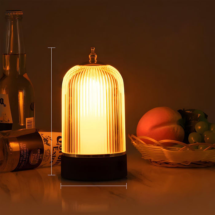 Vintage Dimmable Atmosphere Table Lamp Rechargeable - Portable Night Light, Touch Control, Bell Shape Design
