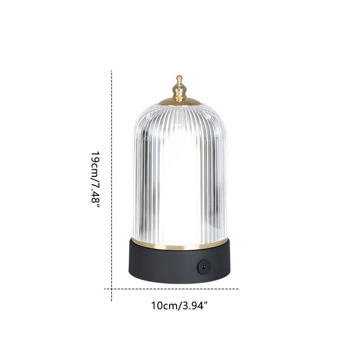 Vintage Dimmable Atmosphere Table Lamp Rechargeable - Portable Night Light, Touch Control, Bell Shape Design