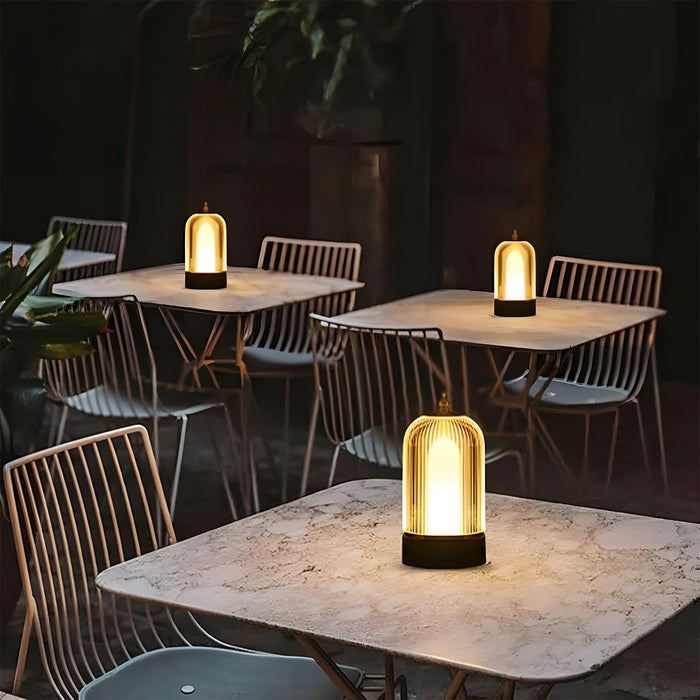 Vintage Dimmable Atmosphere Table Lamp Rechargeable - Portable Night Light, Touch Control, Bell Shape Design