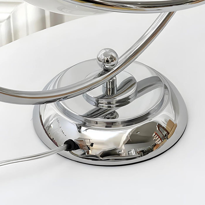 Glass Rotating Globe Table Lamp - Vintage Bedside Desk Light, Artistic Modern Design