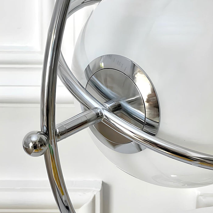 Glass Rotating Globe Table Lamp - Vintage Bedside Desk Light, Artistic Modern Design