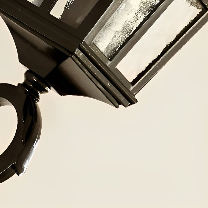 Classic European Outdoor Wall Sconce - Tower Glass Design, LED Exterior Light for Porch/Entryway