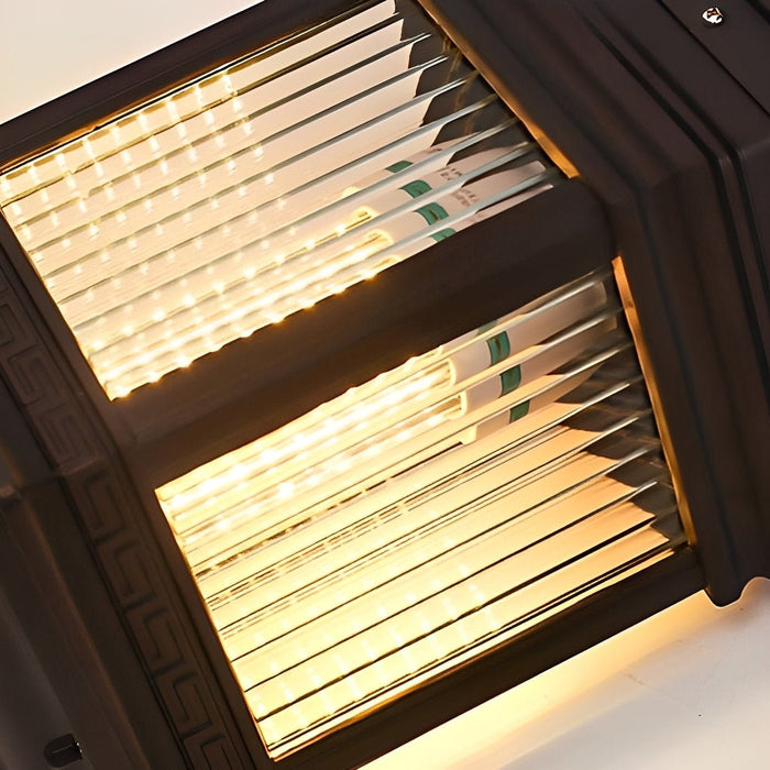 Vintage Waterproof Solar Fence Post Light - Outdoor Garden, Patio, and Deck Lighting