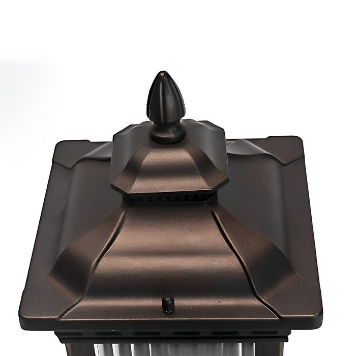 Vintage Waterproof Solar Fence Post Light - Outdoor Garden, Patio, and Deck Lighting