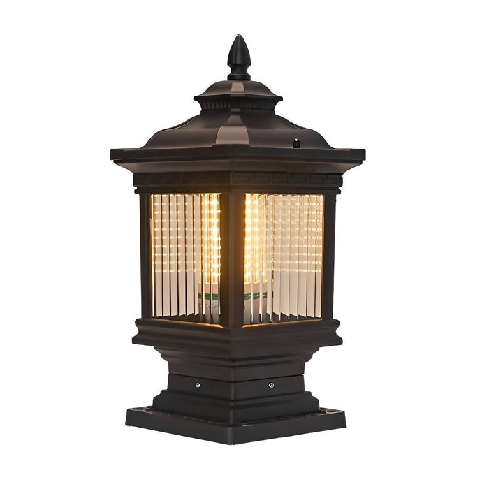 Vintage Waterproof Solar Fence Post Light - Outdoor Garden, Patio, and Deck Lighting