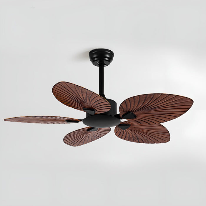Ceiling Fan - Vintage Imitation Palm Leaf Design - 6-Speed Reverse Frequency Motor